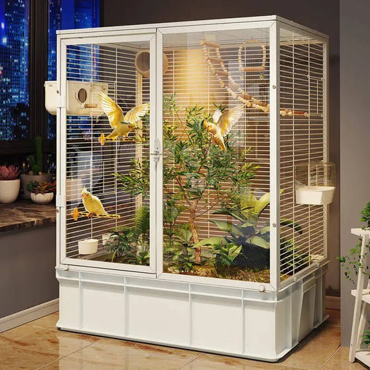 Stainless Steel Bird Cages For Canaries And Finches Indoor Aviary