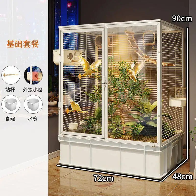 Stainless Steel Bird Cages For Canaries And Finches Indoor Aviary