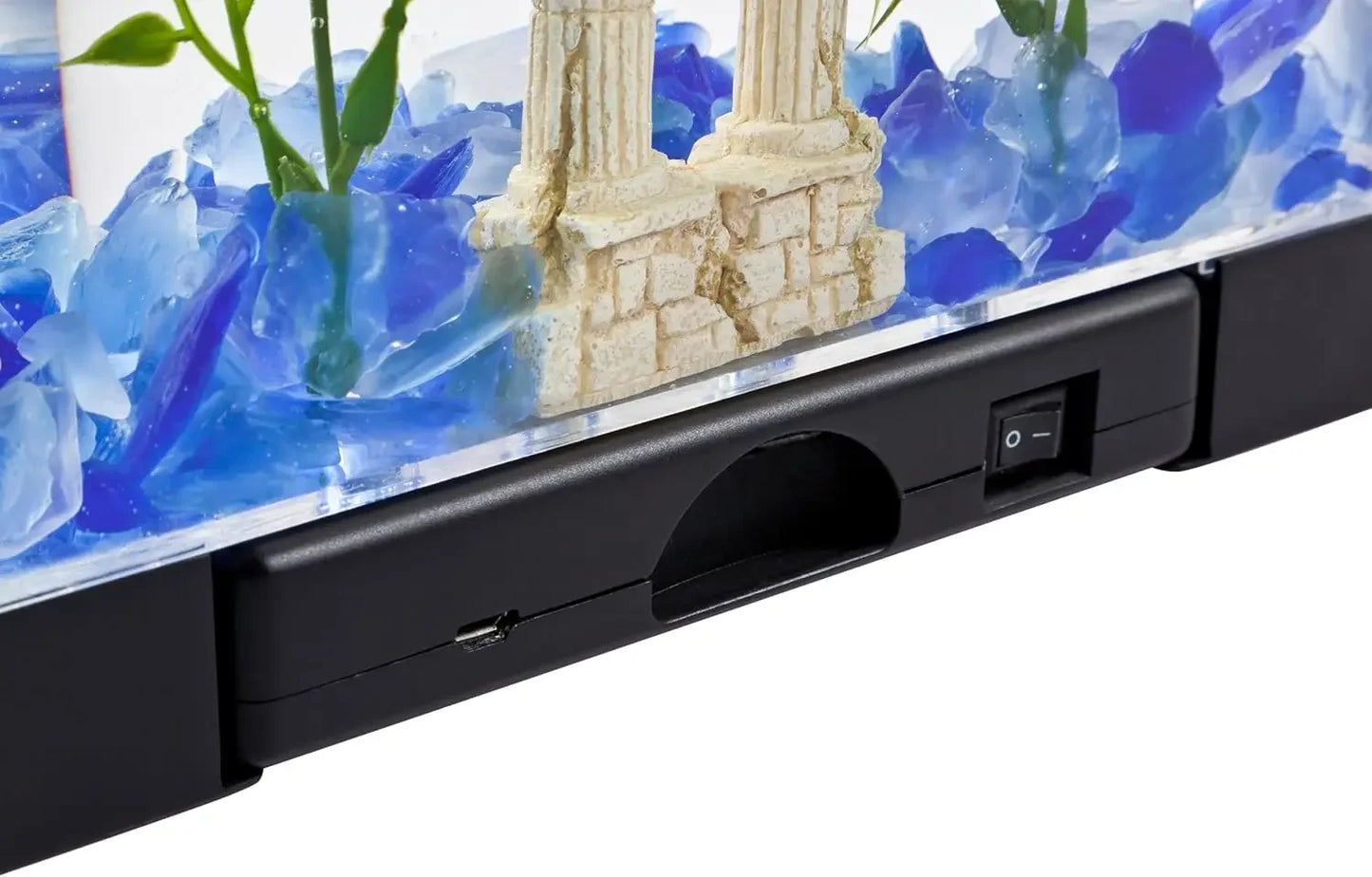 Half Moon Aquarium Kit With LED Light For Betta Tanks