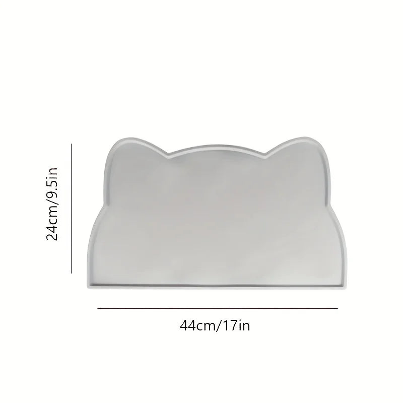 Cat And Dog Feeding Mat Silicone Waterproof With Raised Edge