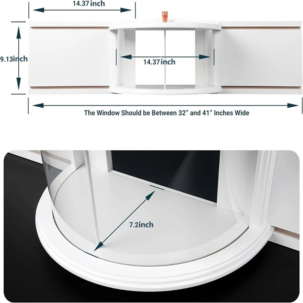 Window Bird Feeder With 180 Clear View Recessed Mount