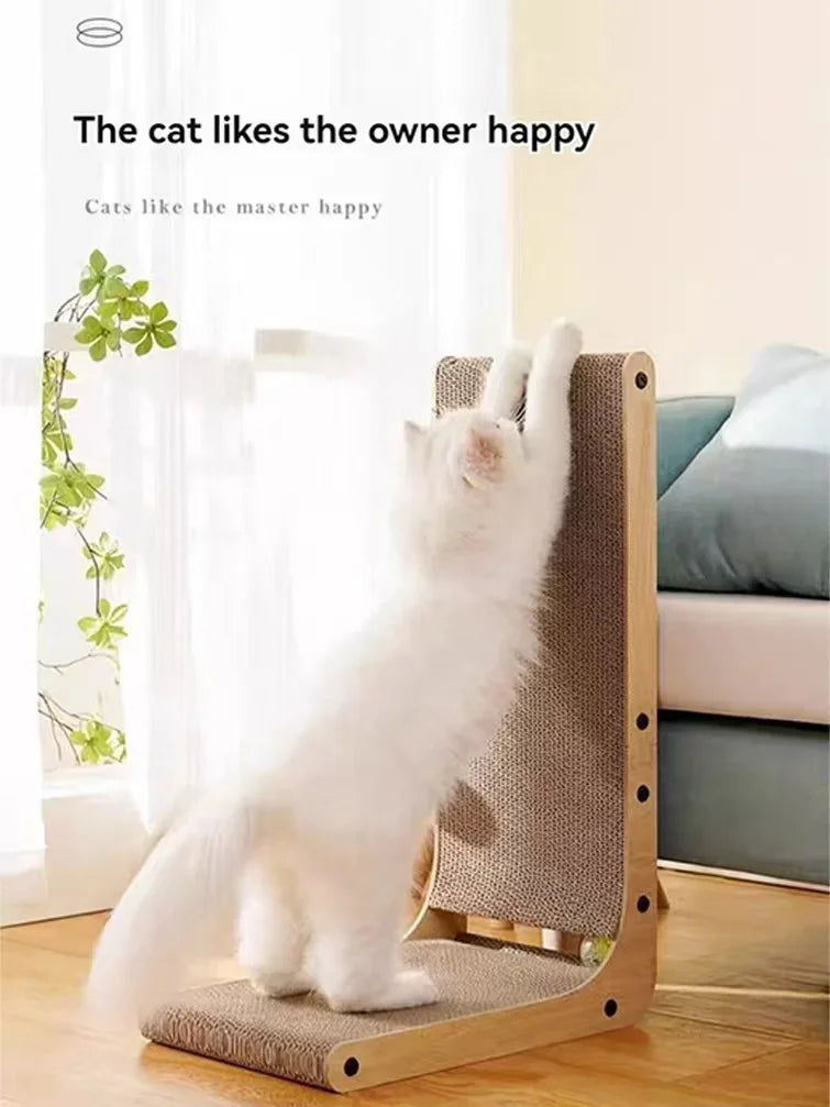 L Shaped Cardboard Cat Scratching Post For Indoor Use