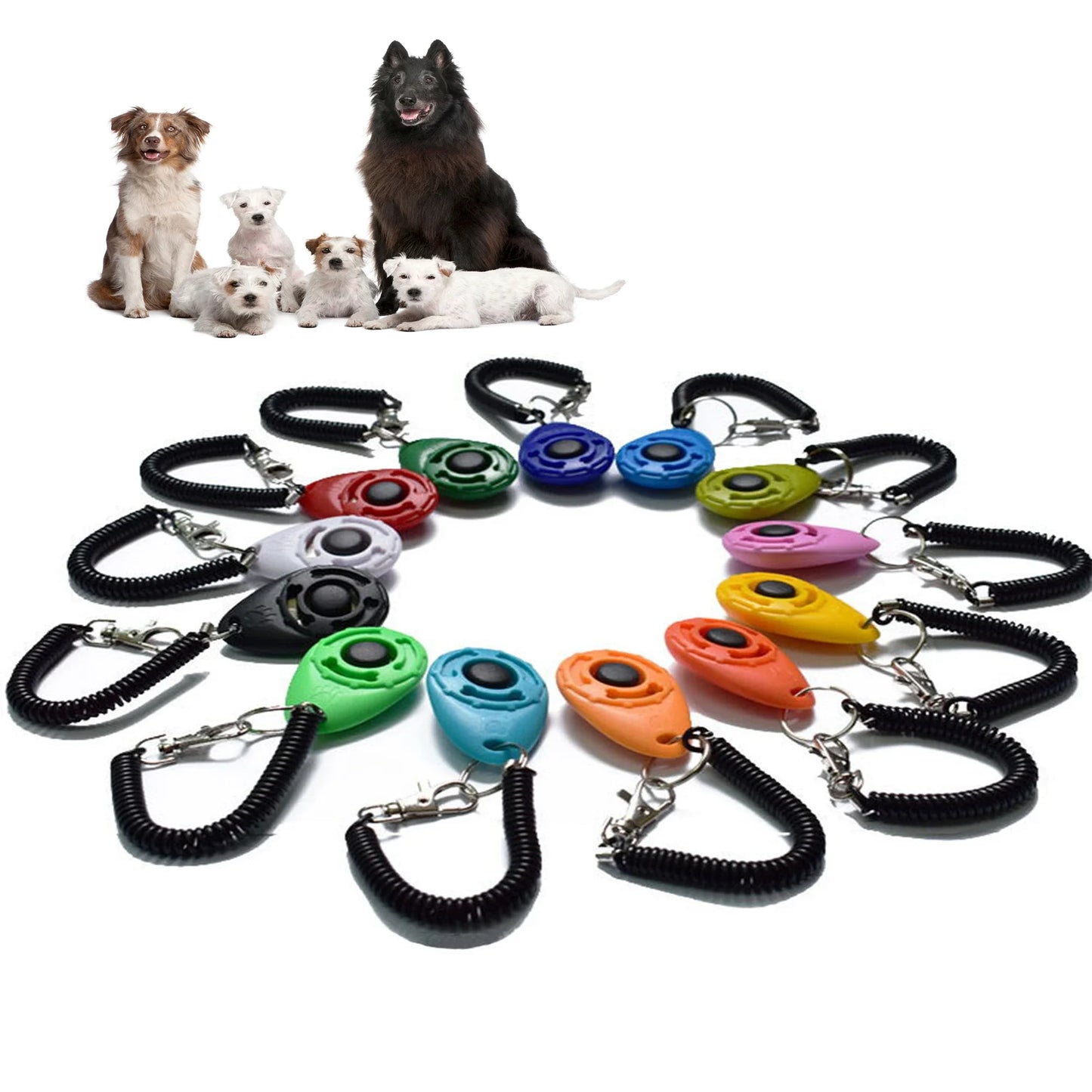 Dog Training Clicker, Plastic, Adjustable Wrist Strap, Training Aid