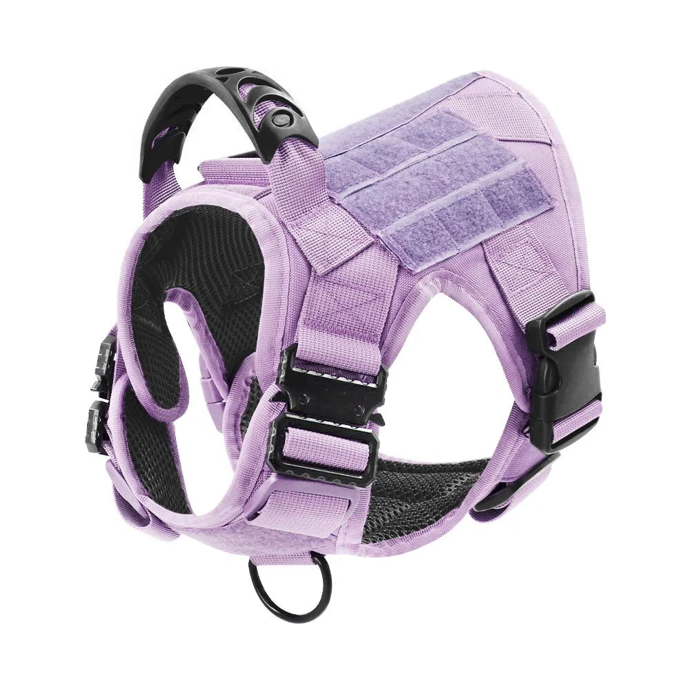 Military Camouflage Nylon Dog Harness With Adjustable Vest