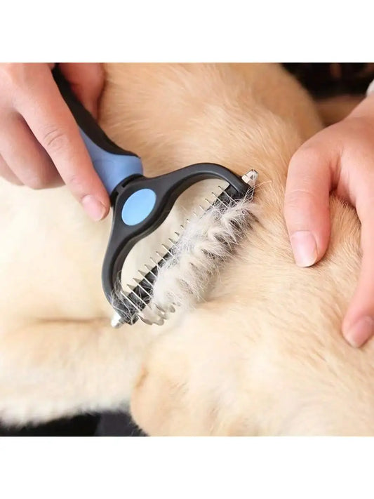 Pet Fur Cutter Double Sided Grooming Brush For Dogs