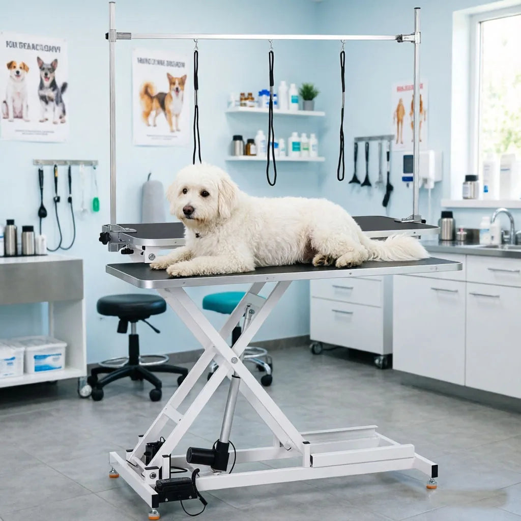 Electric Pet Grooming Table With Overhead Arm And 264 Lbs