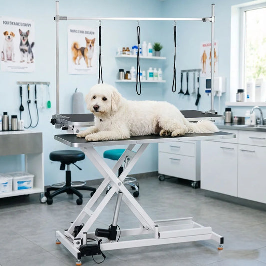 Electric Pet Grooming Table With Overhead Arm And 264 Lbs