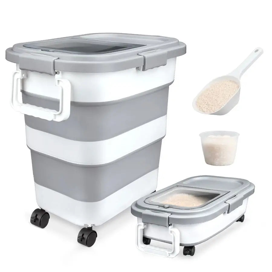 XMSJ Collapsible Airtight Rice and Pet Food Storage Container