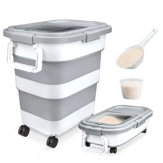 XMSJ Collapsible Airtight Rice and Pet Food Storage Container