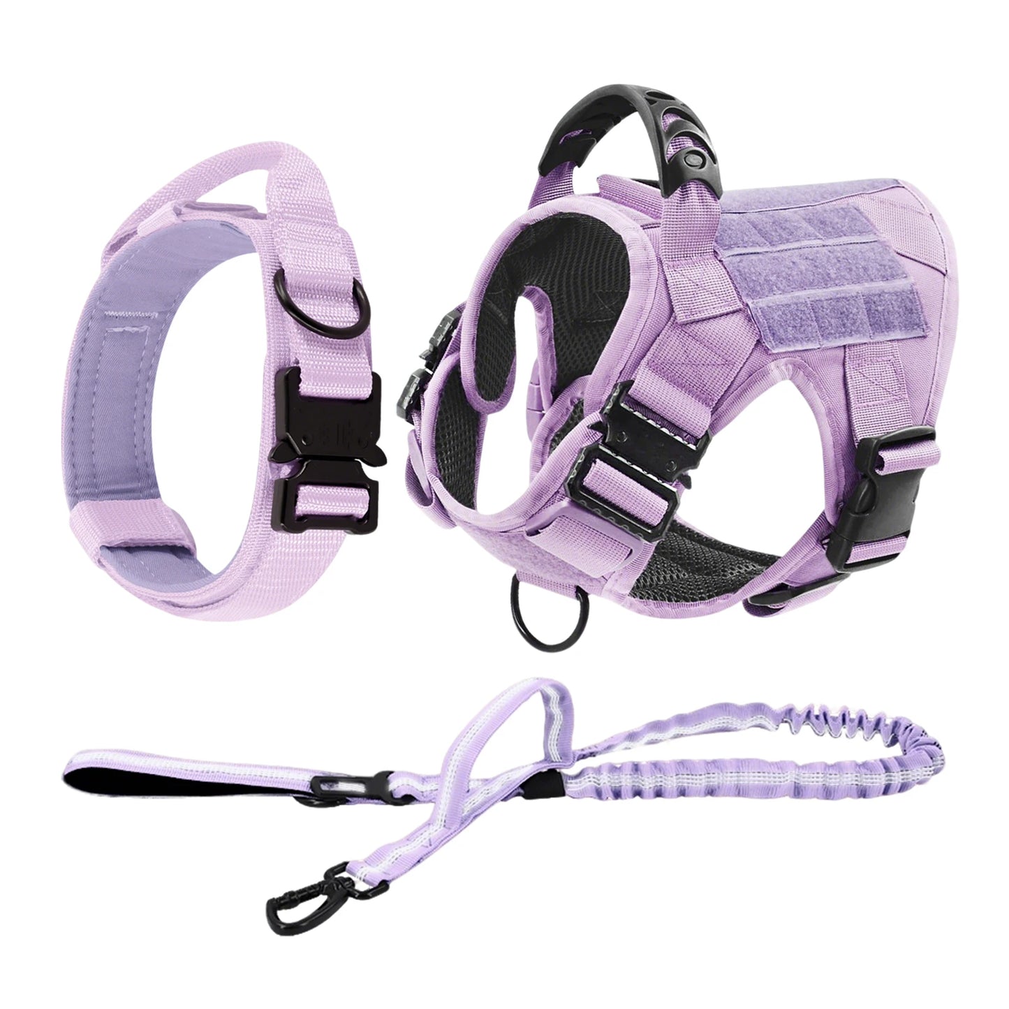 Military Camouflage Nylon Dog Harness With Adjustable Vest