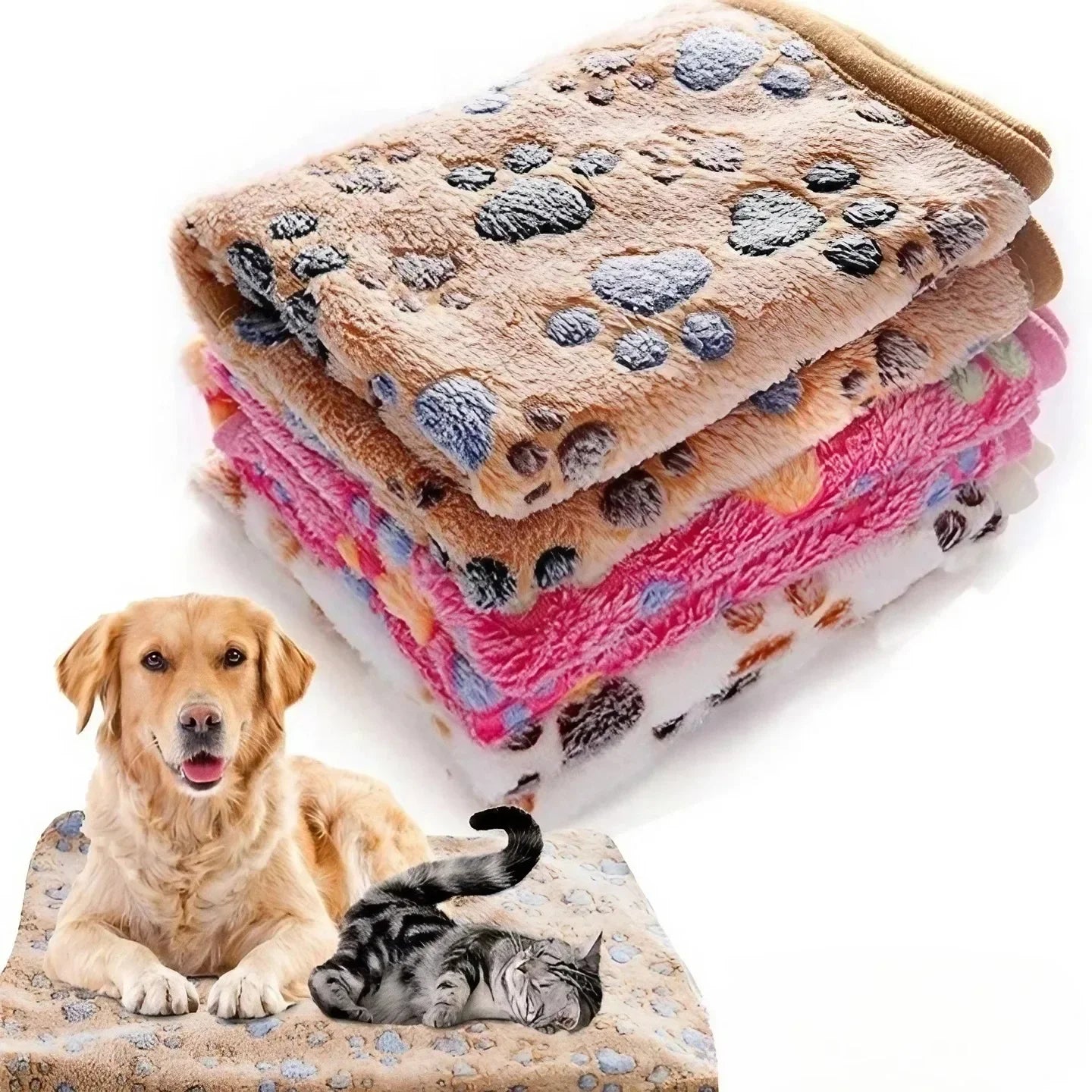 Soft Fluffy Pet Blanket for Cats and Dogs Cozy Comfort