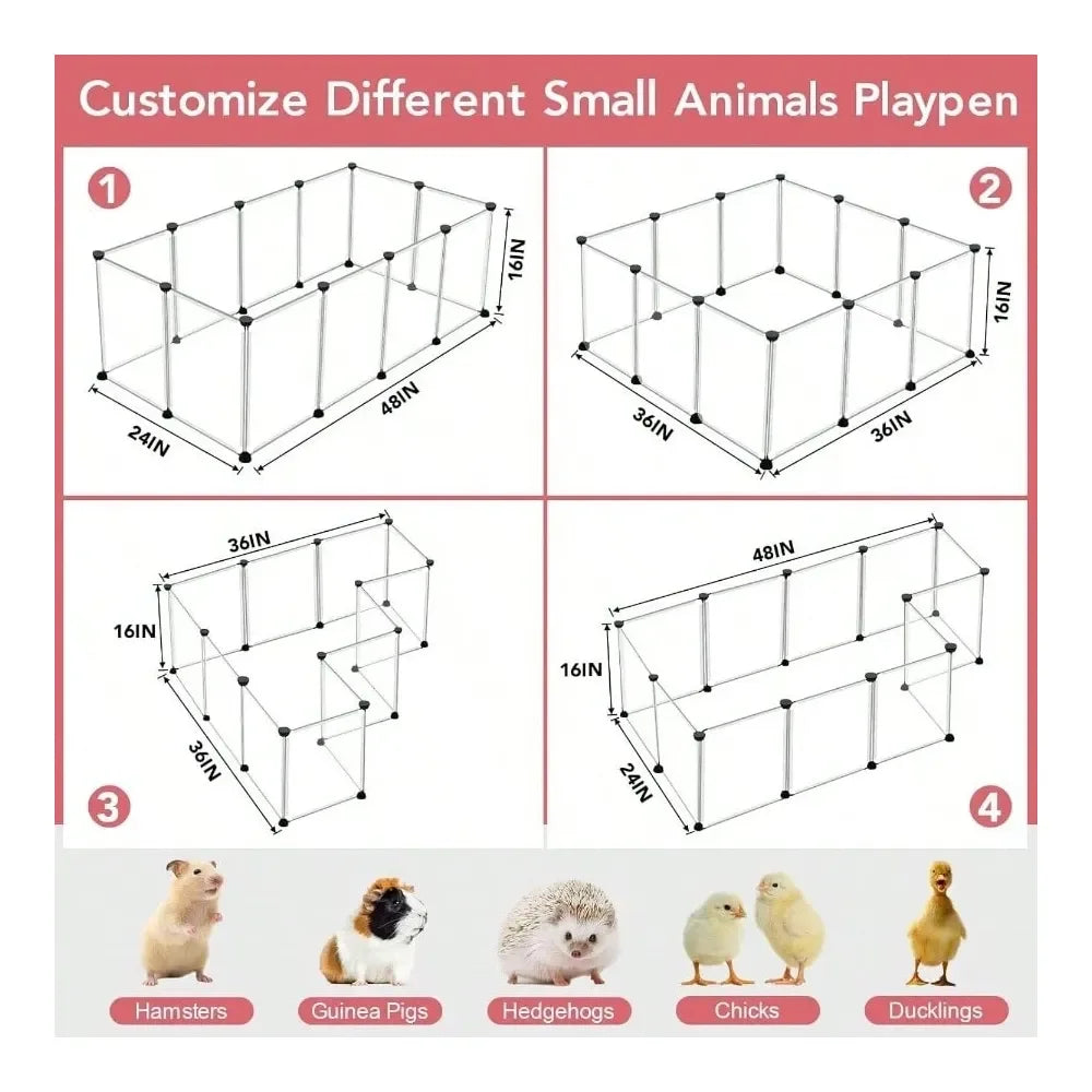 XMSJ Small Animal Playpen Waterproof Indoor Outdoor Portable