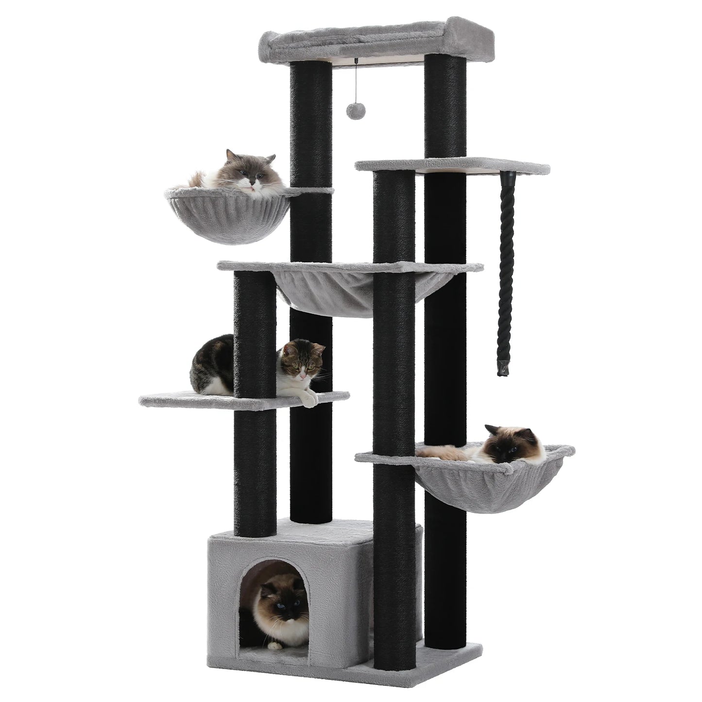 PAWZ Road Cat Tree Tower With Scratching Posts And Hammocks