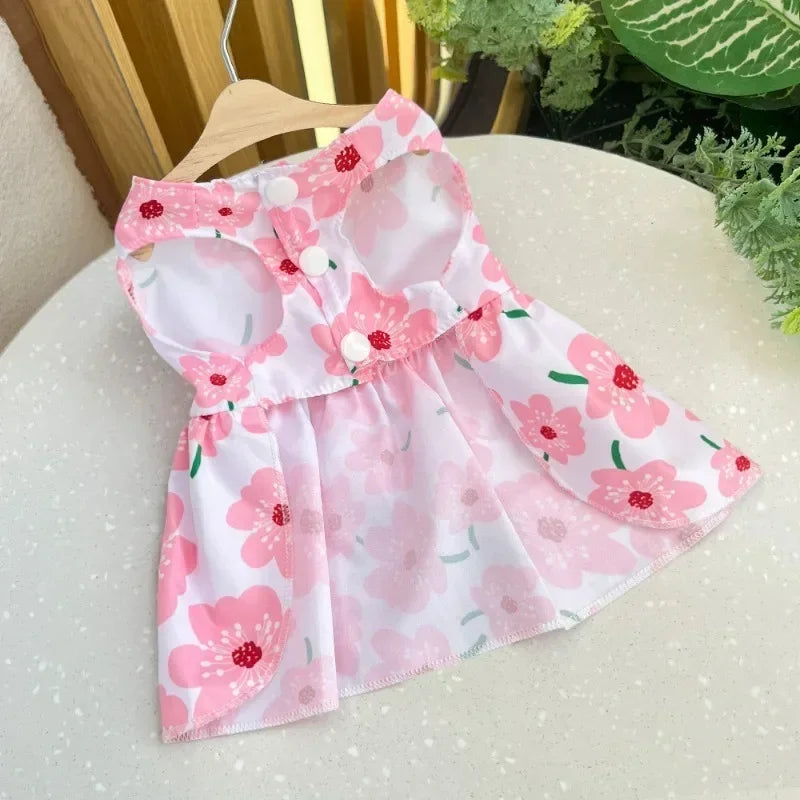 Puppy Princess Lace Dress For Small Medium Dogs Bow Skirt