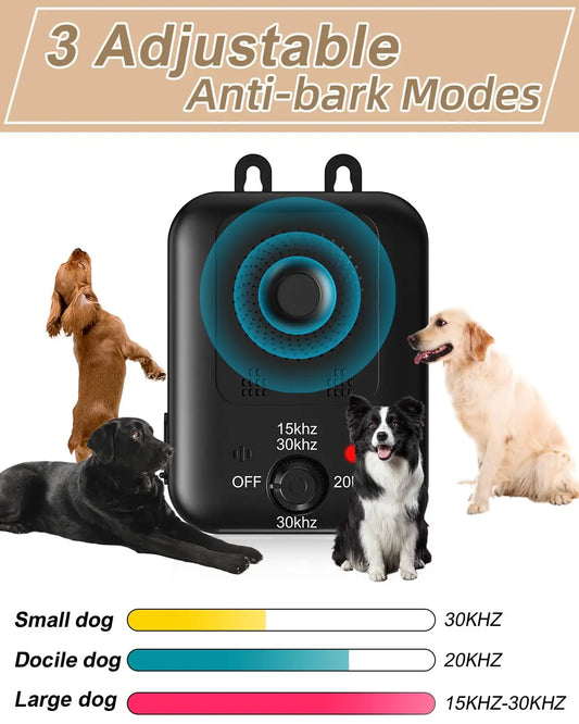 PetEdu Rechargeable Ultrasonic Dog Bark Deterrent Indoor Outdoor