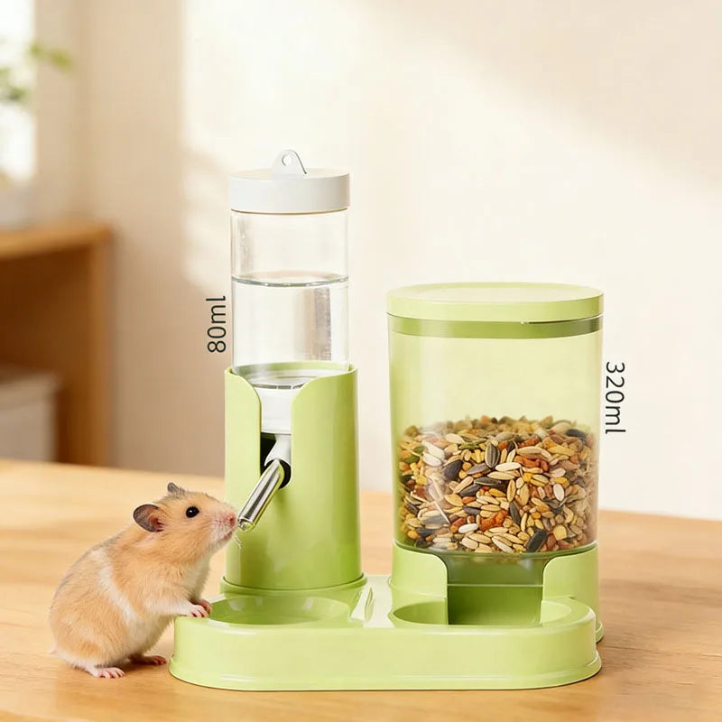 2 In 1 Automatic Hamster Feeder And Water Bottle Gravity
