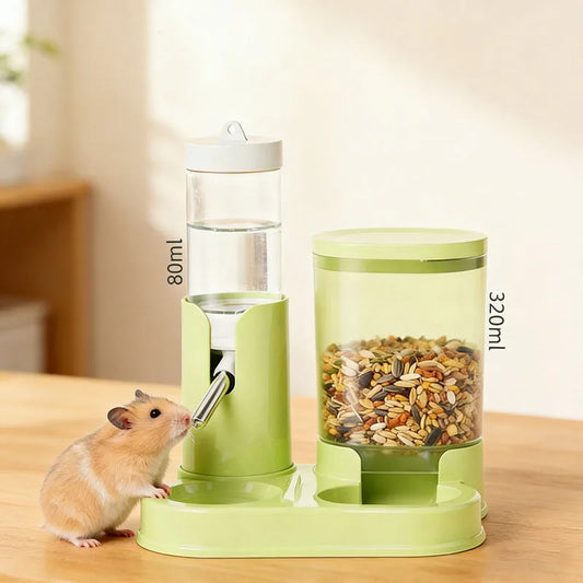 2 In 1 Automatic Hamster Feeder And Water Bottle Spillproof