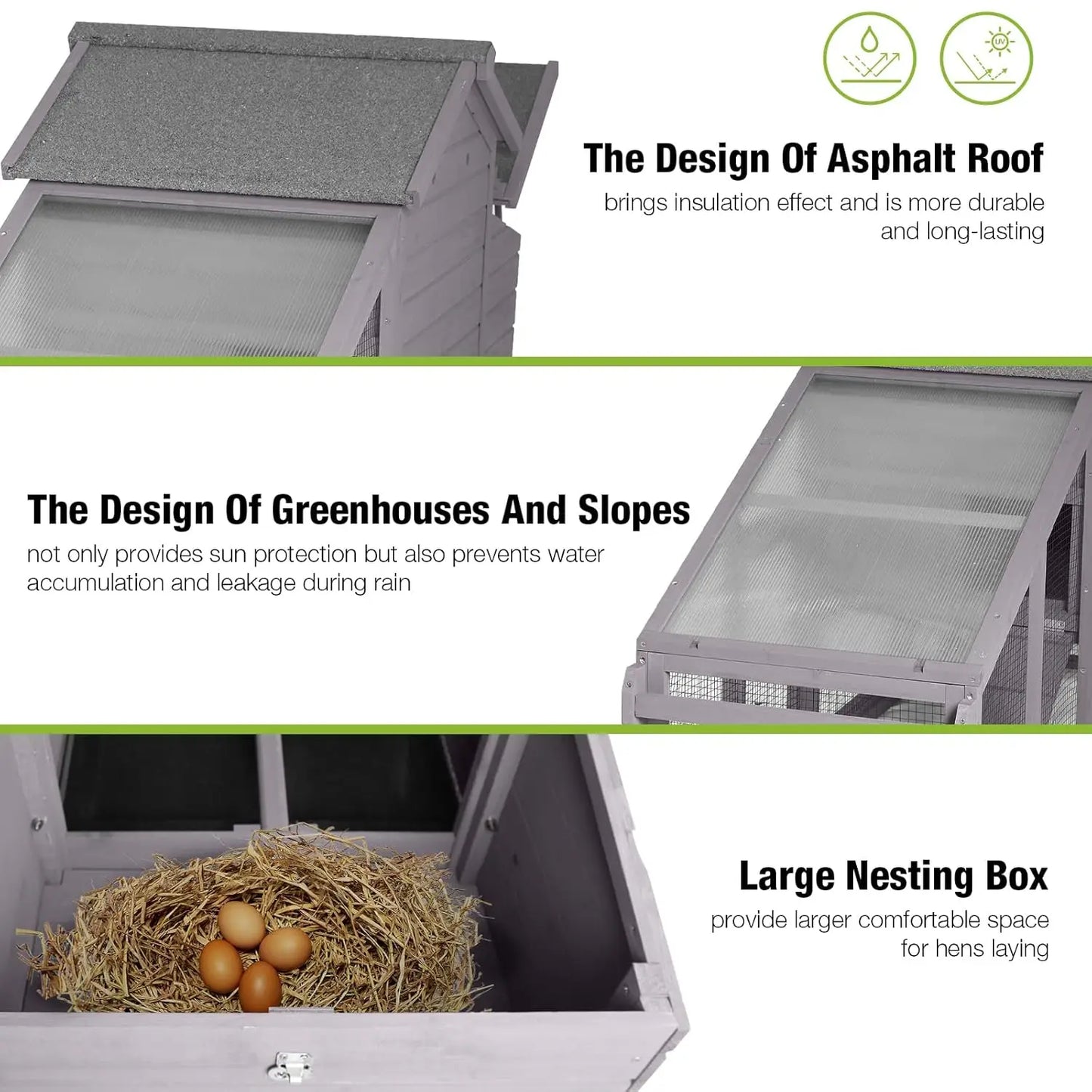 Mobile Chicken Coop On Wheels For 2-4 Chickens Outdoor Shelter