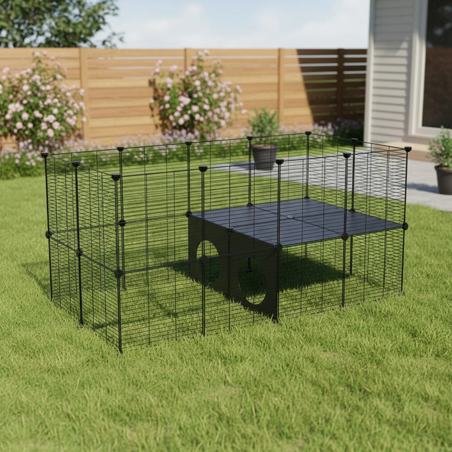 Portable Metal Small Animal Playpen For Guinea Pigs And Rabbits