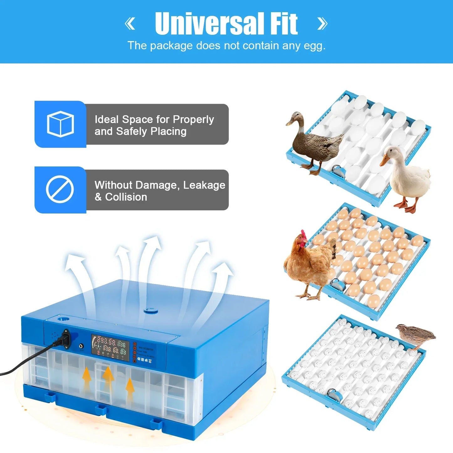 64 Egg Incubator With Automatic Turner And Digital Thermostat