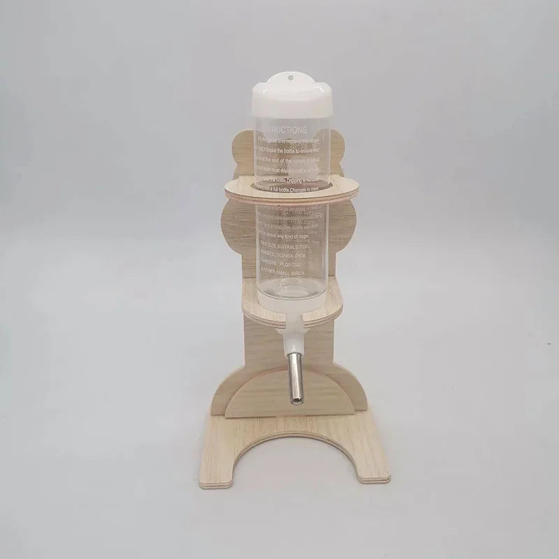 Hamster Water Bottle Rack Vertical Solid Wood Bracket