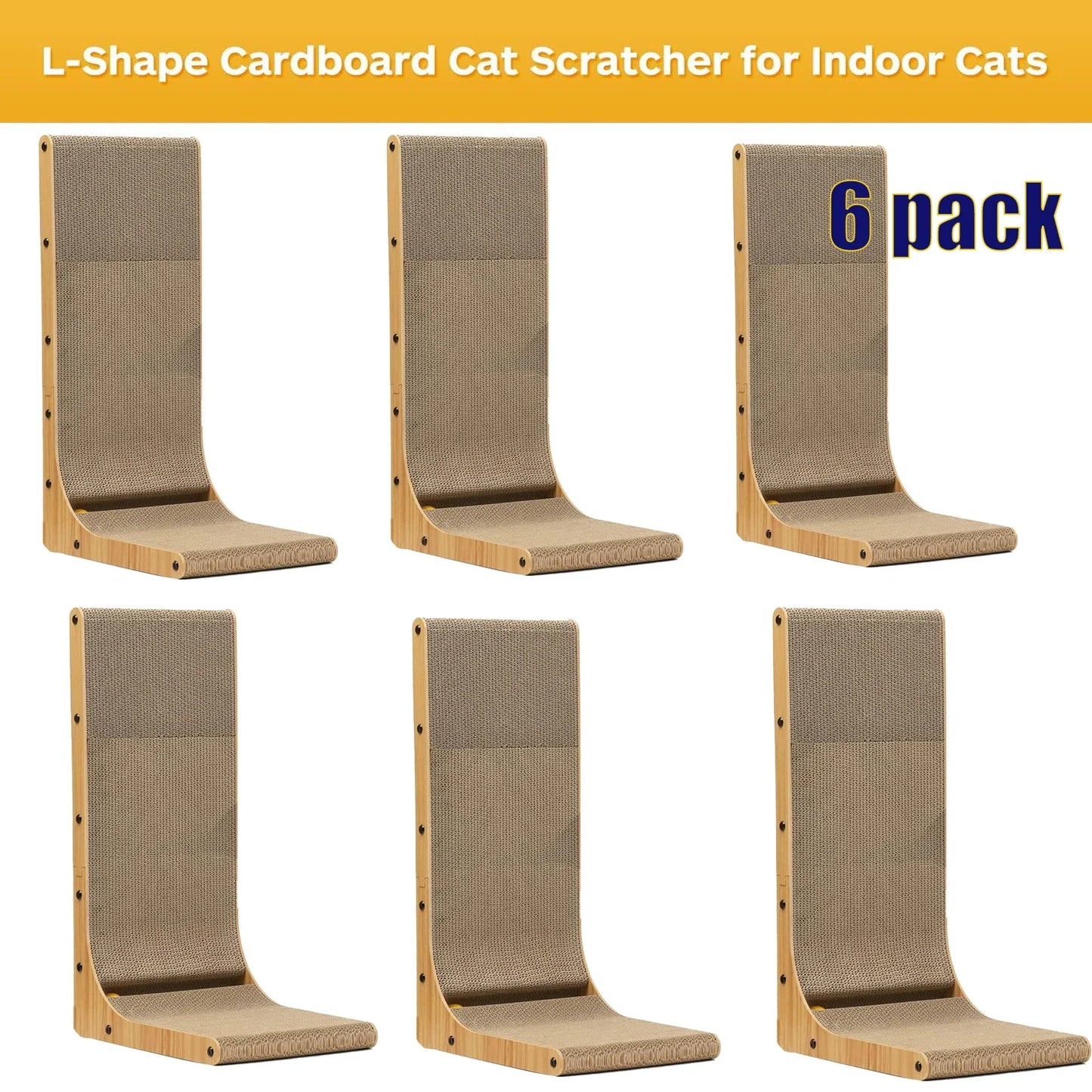 L Shaped Cardboard Cat Scratching Post For Indoor Use