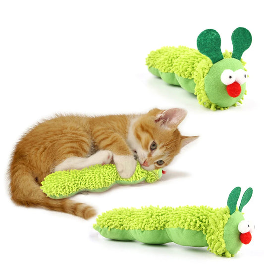 Cat Chew Caterpillar Toy With Catnip And Silvervine