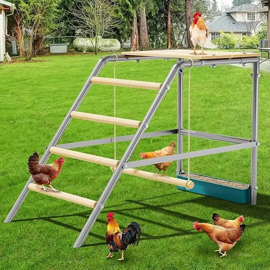 Chicken Perch For Coop With Ladder Design Weatherproof Roost