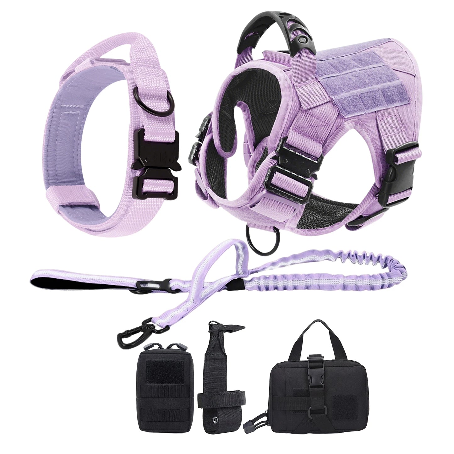 Military Camouflage Nylon Dog Harness With Adjustable Vest
