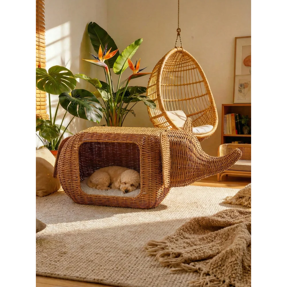 XMSJ Elephant Cat Bed With Plush Cushion For Indoor Cats