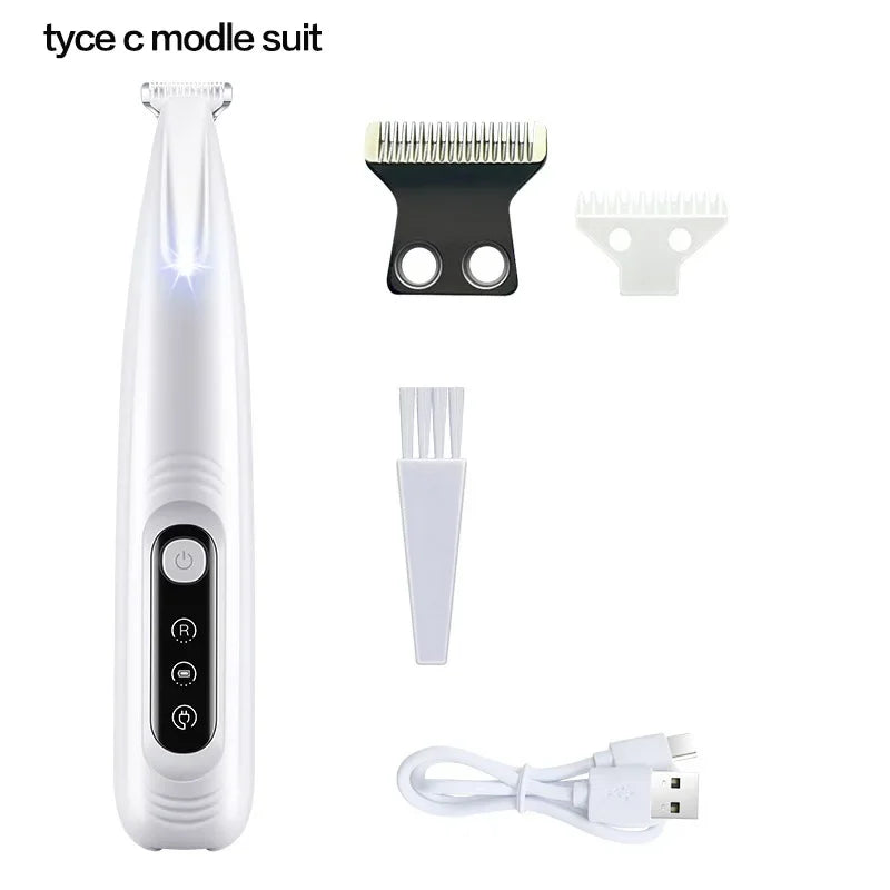 Dog Paw Trimmer With LED Light Waterproof Display For Grooming