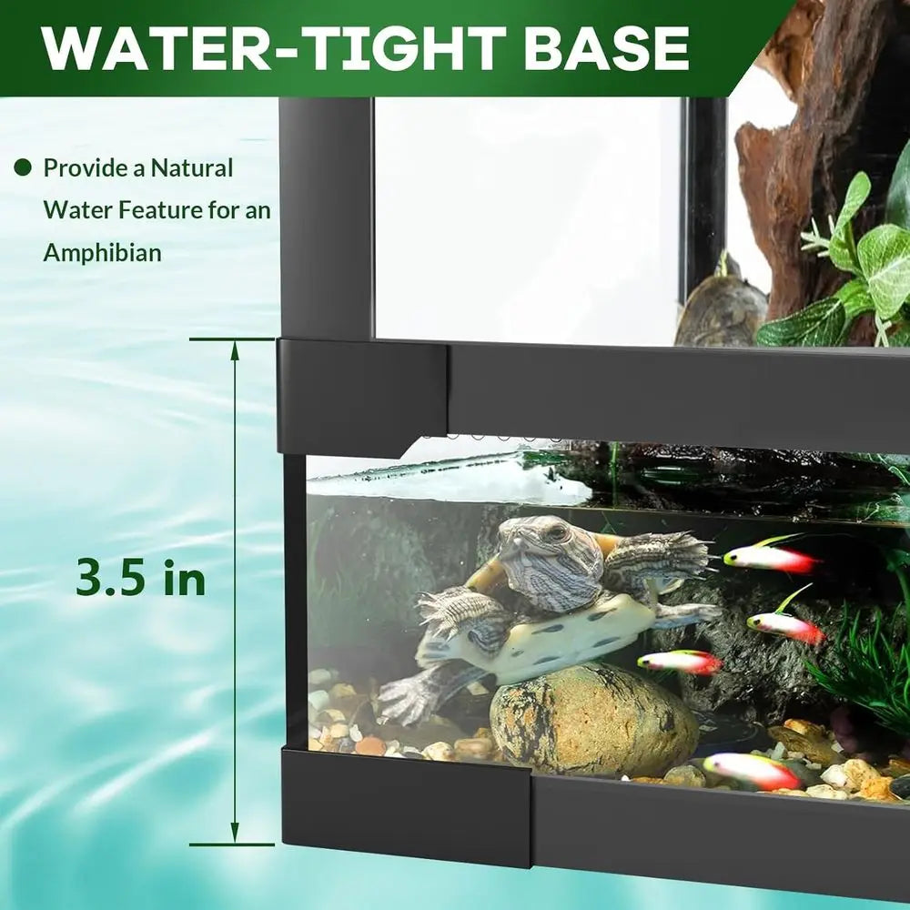 Tempered Glass Reptile Enclosure 24x18x18 Inch Lockable