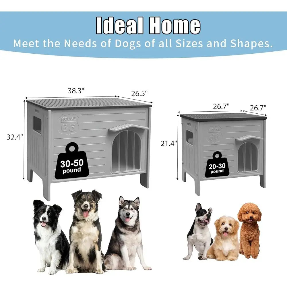 Durable Waterproof Plastic Dog House For Outdoor And Indoor Use