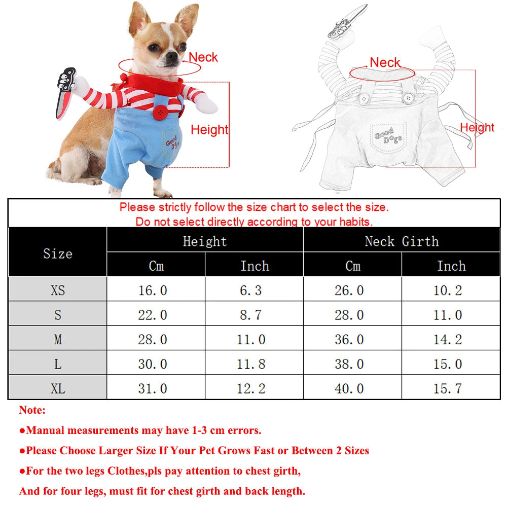 Halloween Dog And Cat Pullover Costume For Pets Cosplay Costumes