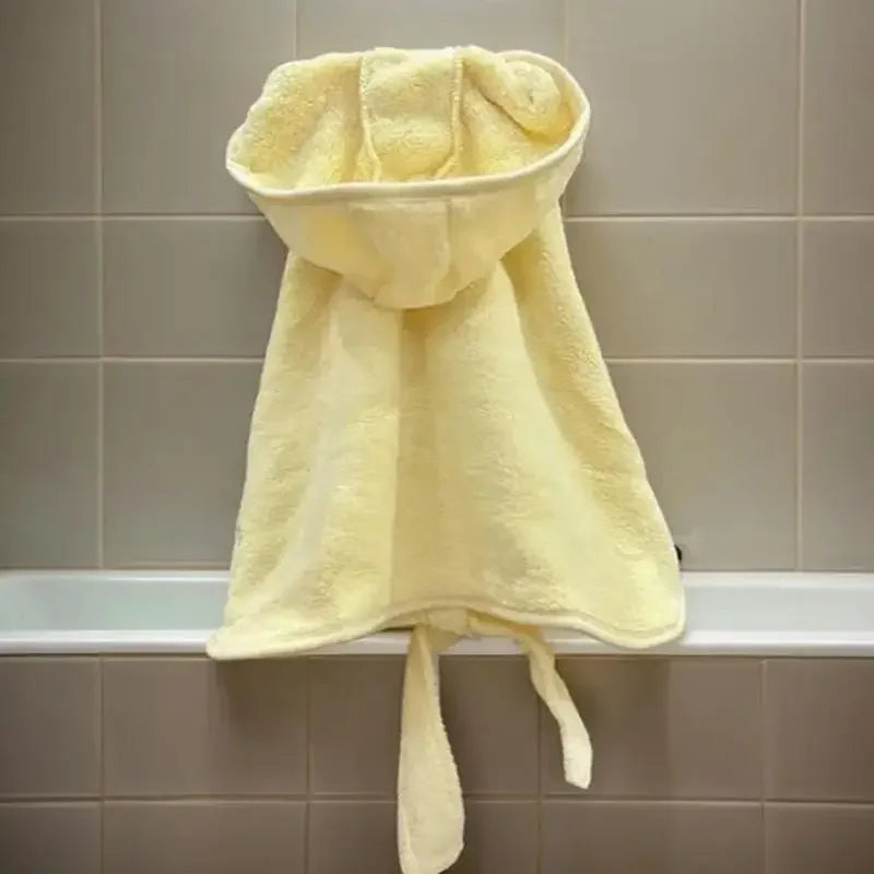 LKEEP Pet Bathrobe Towel With Cap Super Absorbent After Bath