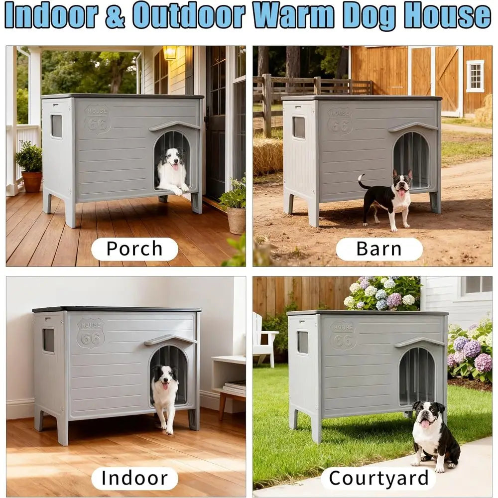 Durable Waterproof Plastic Dog House For Outdoor And Indoor Use