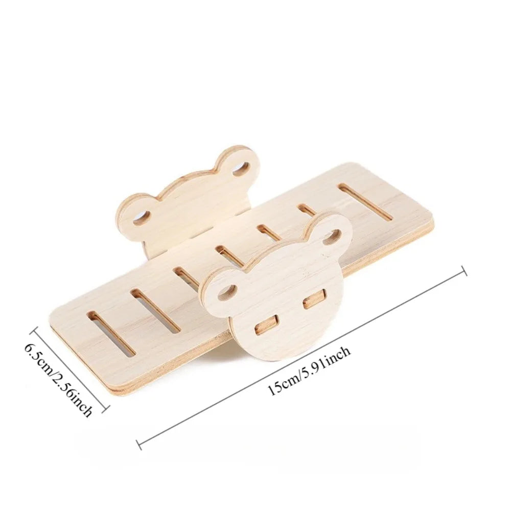 Wooden Hamster Swing Toy For Small Pets Seesaw Bridge