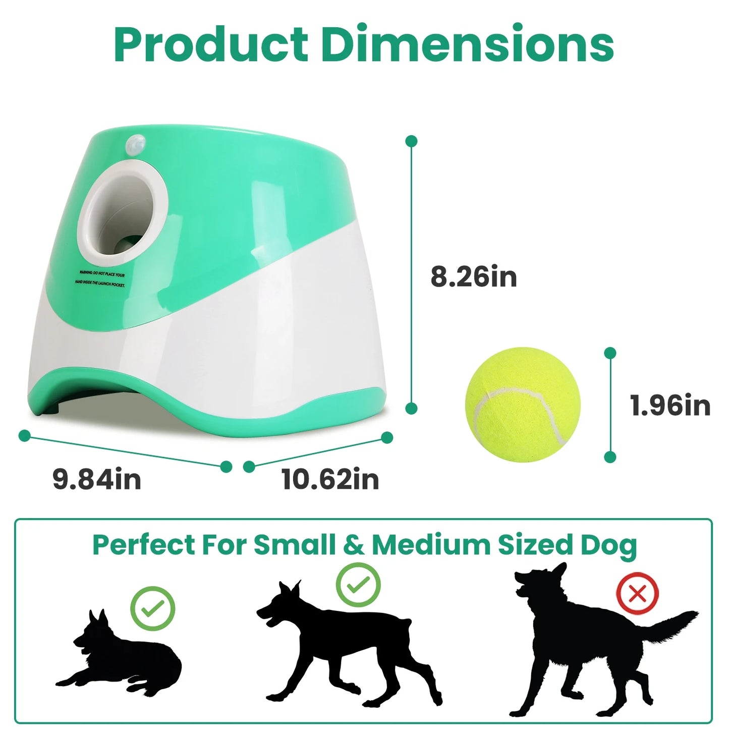 Automatic Dog Ball Launcher USB Rechargeable Fetch Machine
