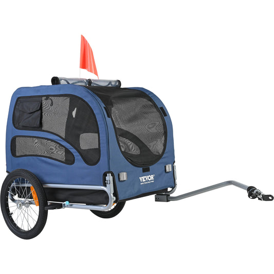 Pet Bicycle Trailer Carrier for Dogs Collapsible With Reflectors