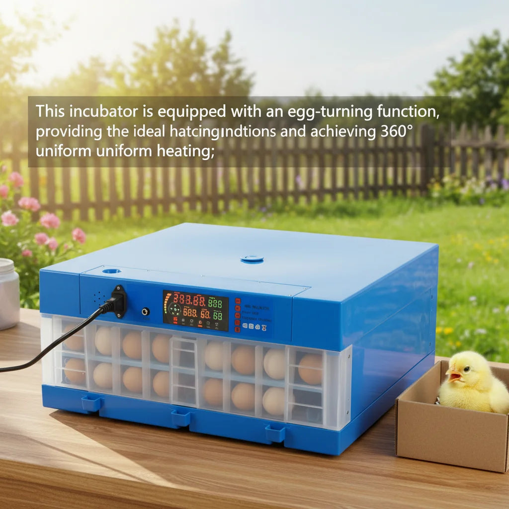 48 Egg Incubator With Automatic Egg Turner And Dual Power