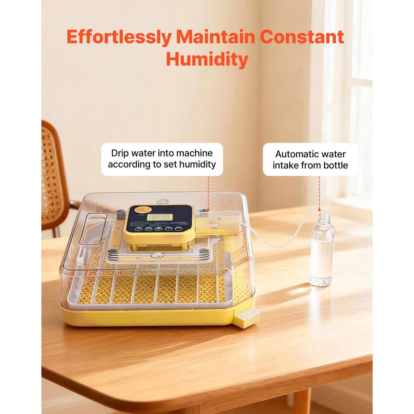 SucceBuy Egg Incubator LED Candler Temperature Display Auto Humidity Control