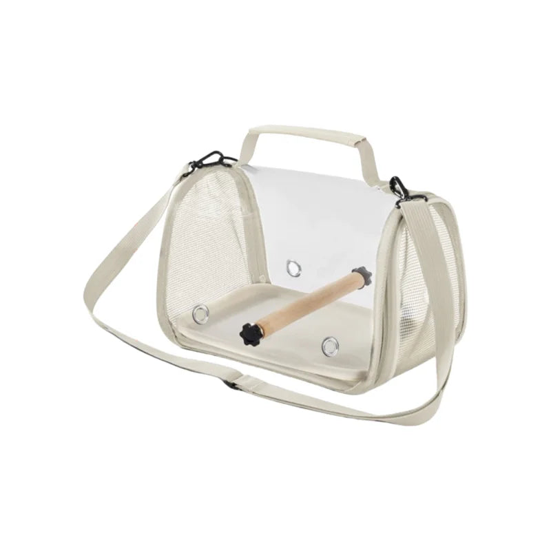 Portable Bird Travel Bag With Stand And Removable Straps Breathable