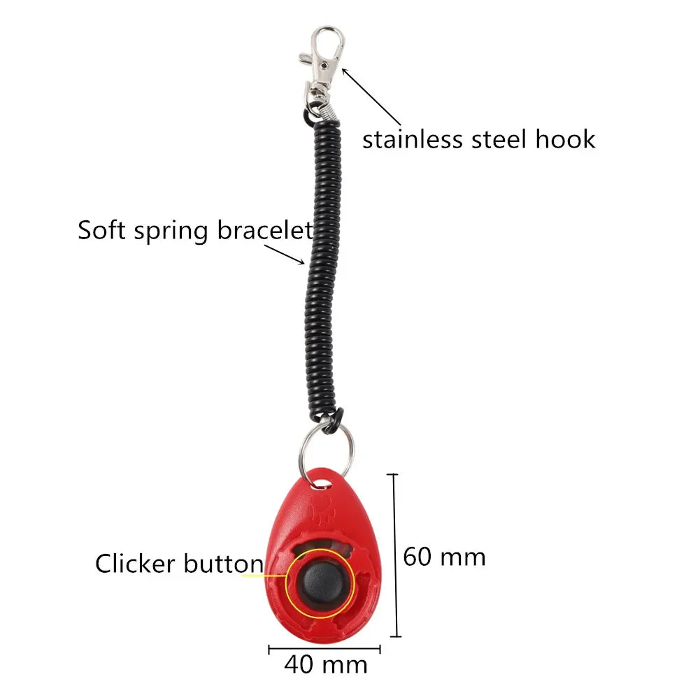 Dog Training Clicker, Plastic, Adjustable Wrist Strap, Training Aid
