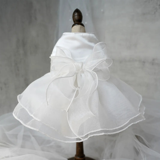 Small Dog Wedding Dress White Outfit For Yorkies Chihuahua