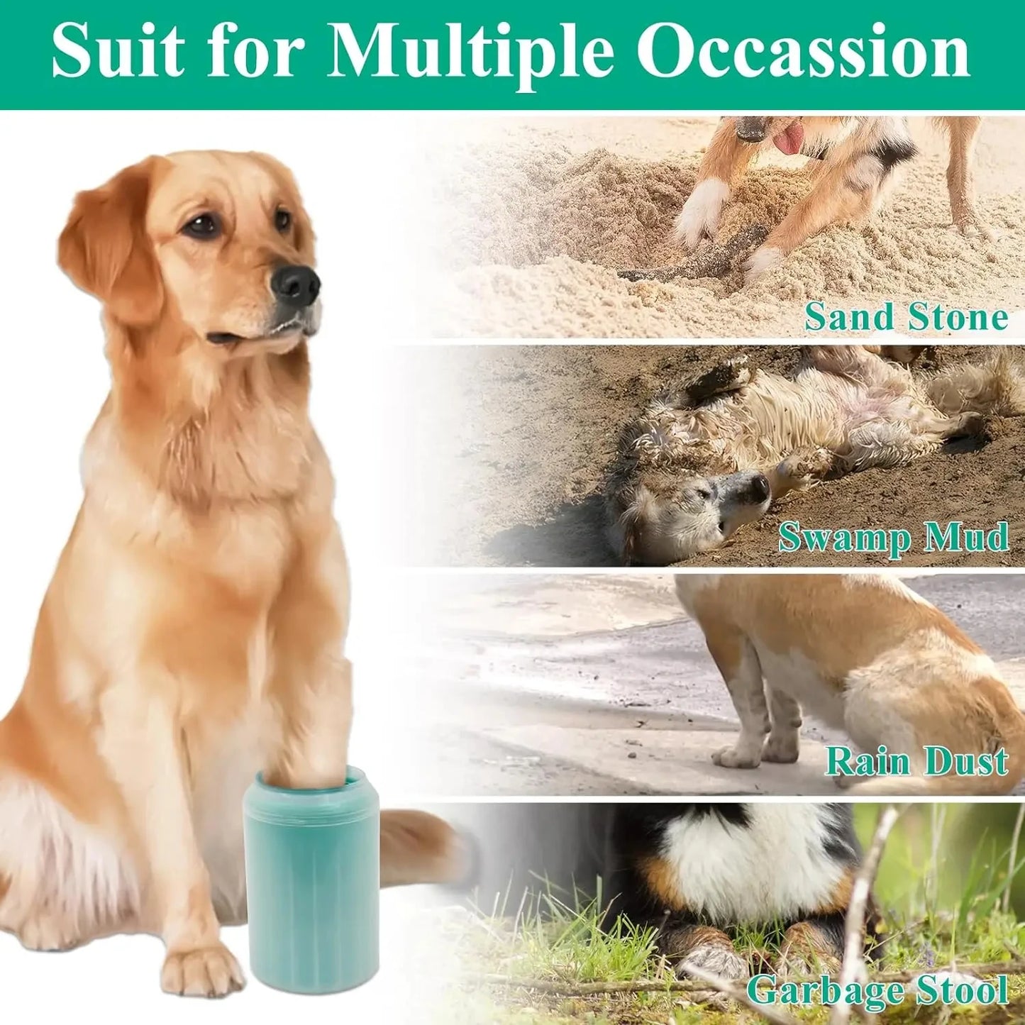 Soft Silicone Pet Foot Wash Cup For Cats And Dogs Portable Foot Cleaner