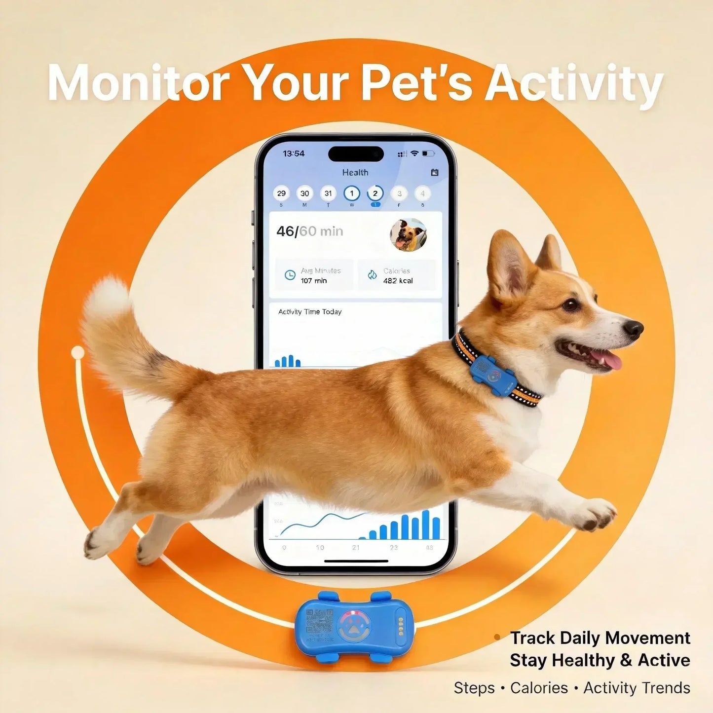 WANWAYTECH GPS Pet Tracker 4G For Dogs And Cats Real Time Tracking
