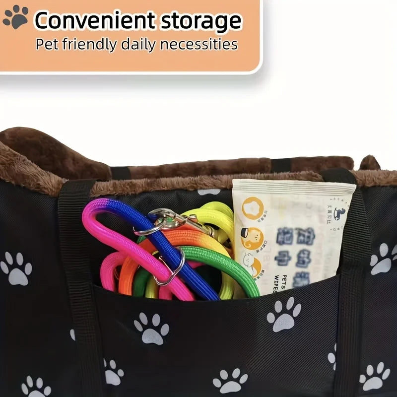 Portable Dog Car Seat Booster With Headrest And Armrests