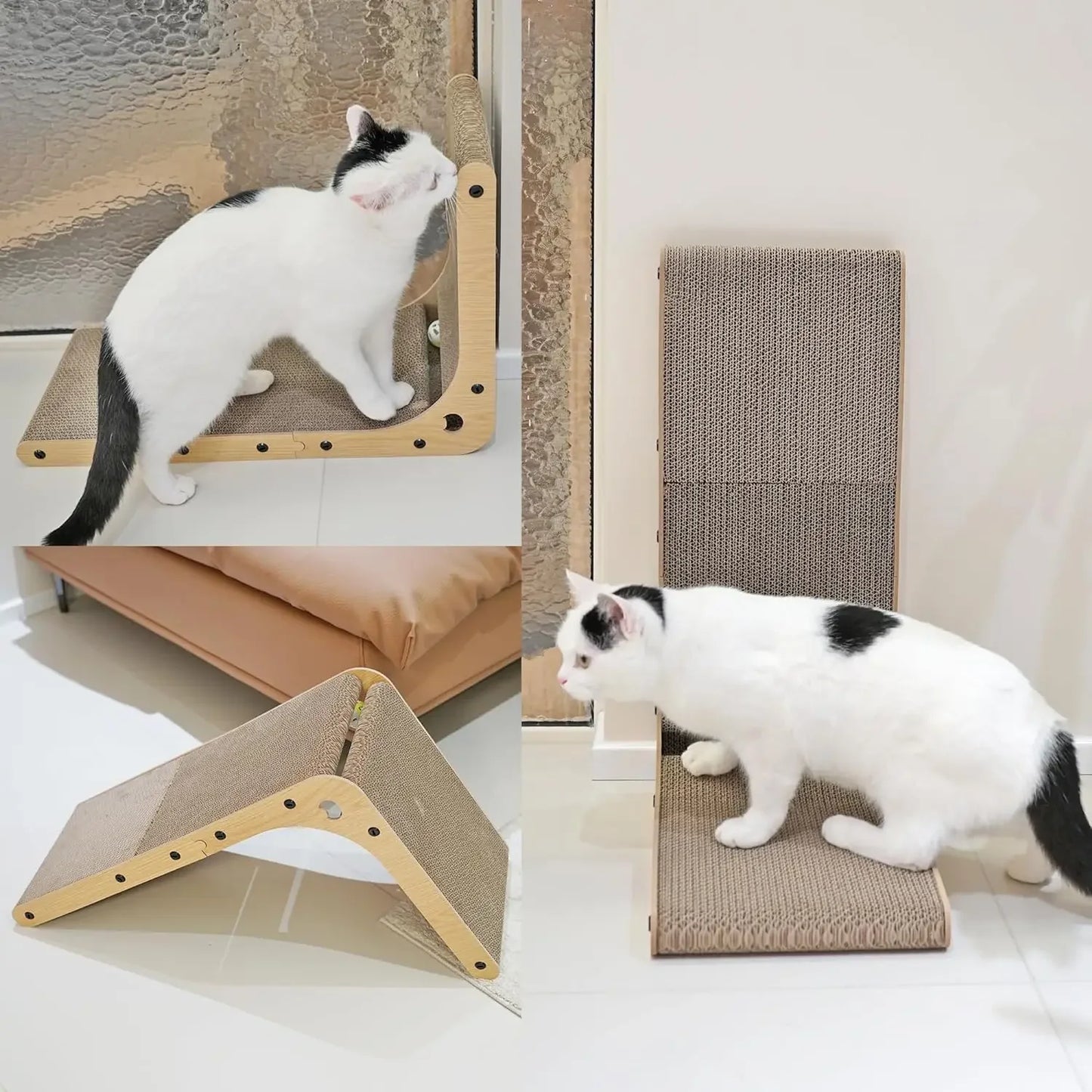 L Shaped Cardboard Cat Scratching Post For Indoor Use