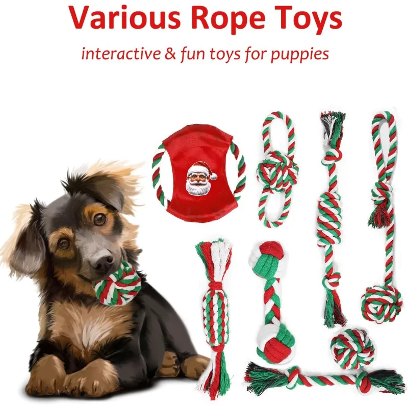 Christmas Dog Toys 15 Pack Chew Toys For Teething Puppies