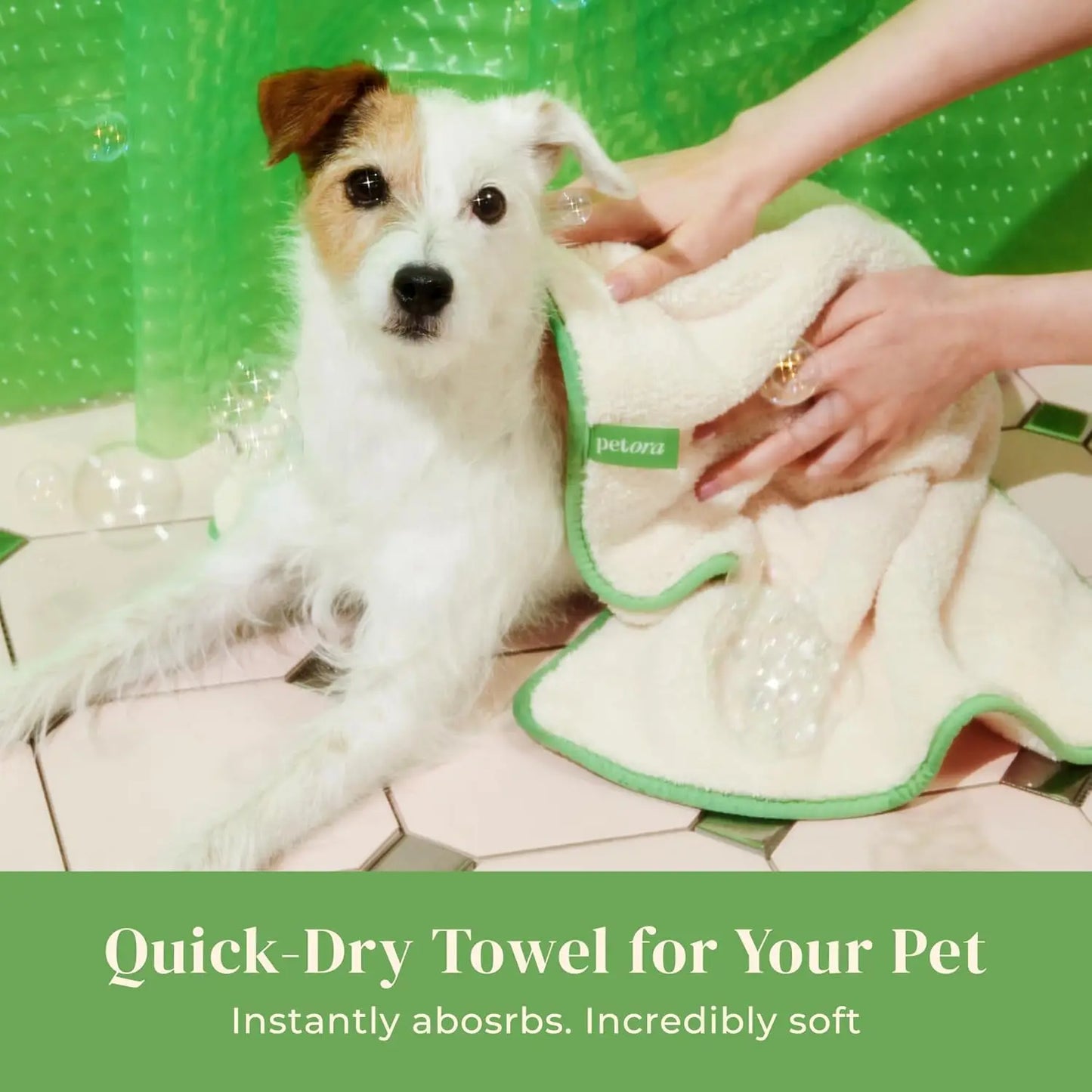 Quick-Dry Microfiber Pet Spa Towels 2 Piece Set For Pets